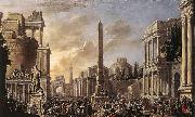 Jacob van der Ulft Antique Forum with a Triumphal Procession oil painting artist